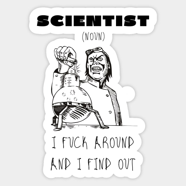 Scientist funny Sticker by IOANNISSKEVAS